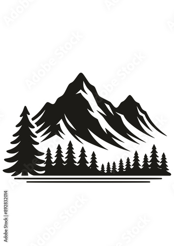 Mountains SVG, Camping SVG, Travel SVG, Hill SVG, Exploring SVG, Expedition SVG, Camper SVG, Forest SVG, Moutains Silhouette, Mountains Design, Cut file for Cricut SVG, JPG, PNG