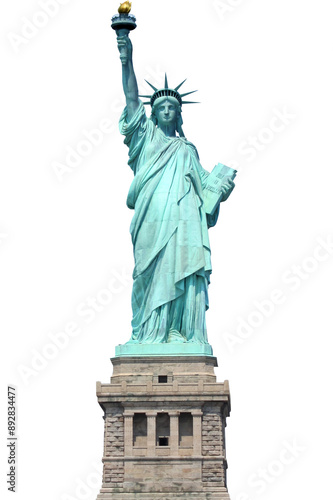 Canvas Print the Statue of Liberty of the United States of America, isolated, simplified