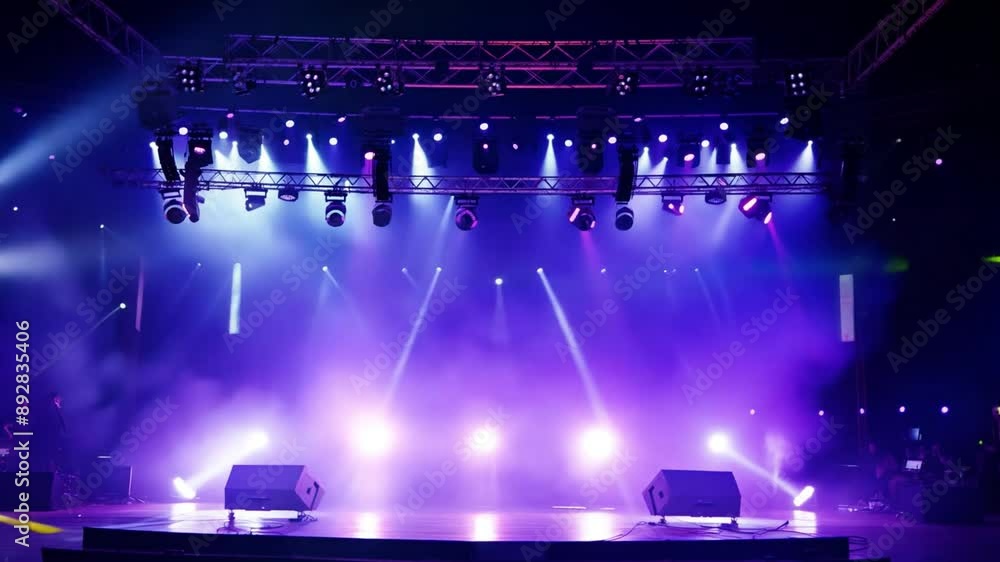 Unoccupied space with lighting