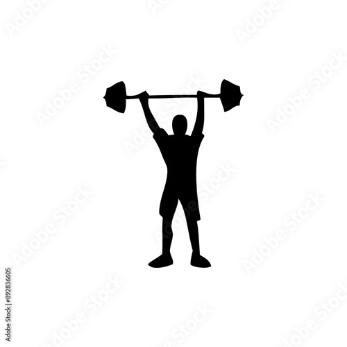 Exercise icon. Training silhouette