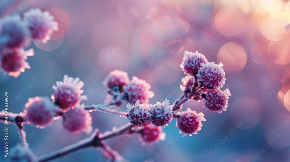 Frost-covered autumn berry. Frost berry close-up Frost-covered autumn berry. Frost berry close-up