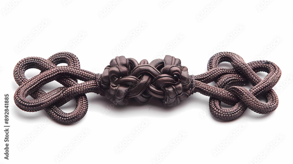 Obraz premium A traditional and delicate Chinese butterfly knot against a clean white background, Generative AI illustrations. 