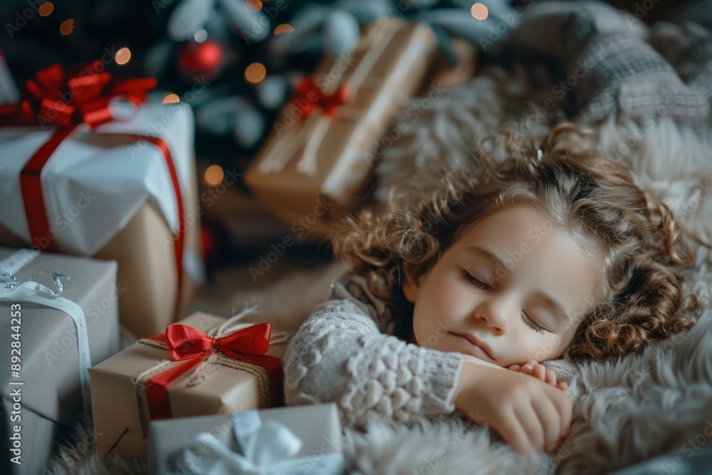Innocence and repose white bedding envelops sleeping child calm and serene. Tranquil scene of nighttime little blue-eyed child sleeps purity. Sleep gentle guardian bringing warmth Innocence and repose white bedding envelops sleeping child calm and serene. Tranquil scene of nighttime little blue-eyed child sleeps purity. Sleep gentle guardian bringing warmth