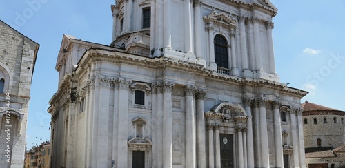 View of Brescia city in northern Italy. photo