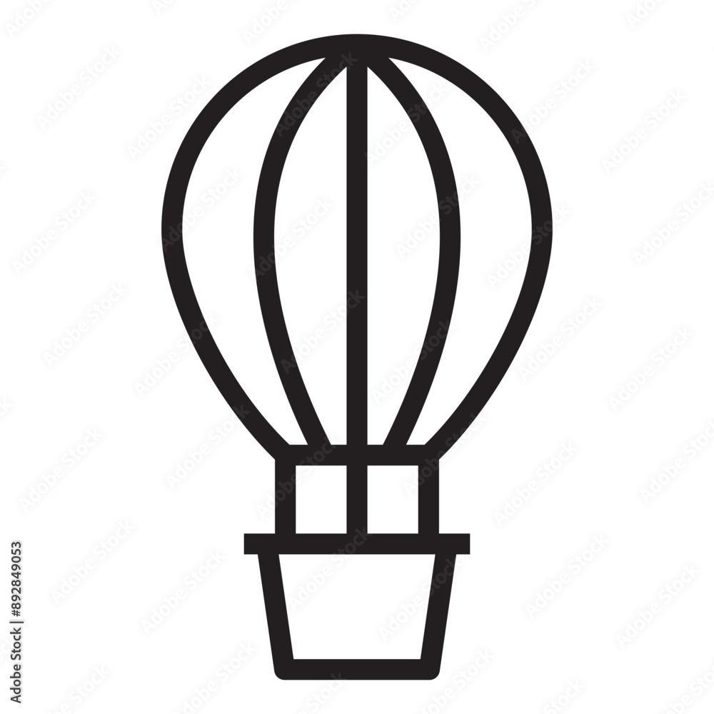 Hot air balloon line icon. Hot air balloon line icon.
