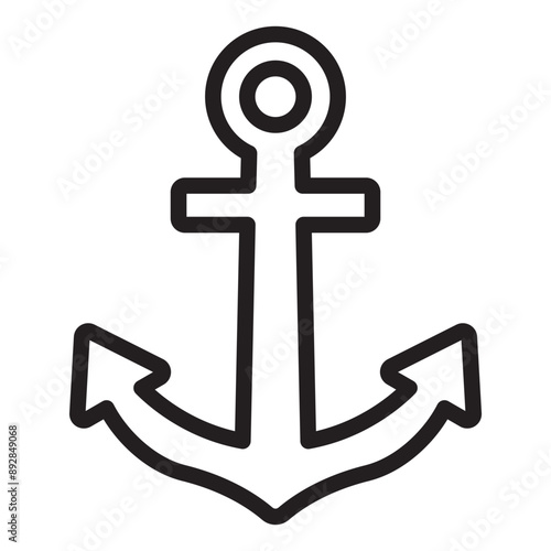 Anchor line icon.