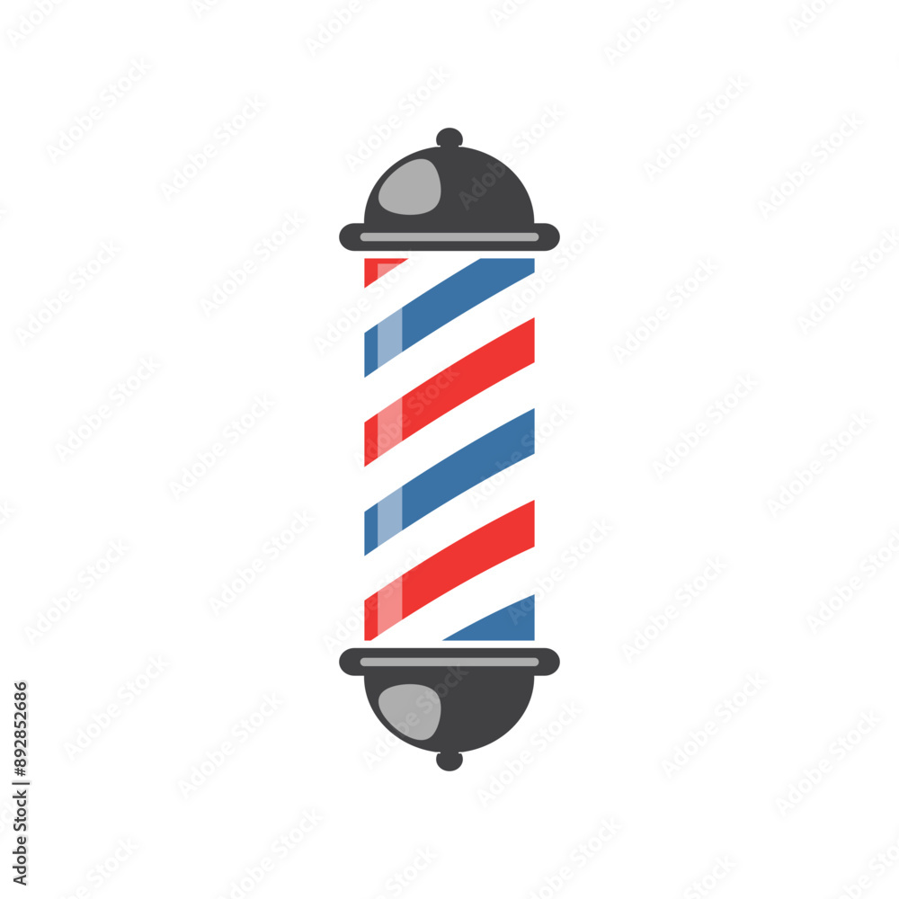 Barber pole icon, Classic barber shop pole icon Isolated on white background Barber pole icon, Classic barber shop pole icon Isolated on white background