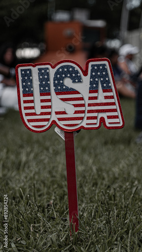 Usa Sign In a yard 