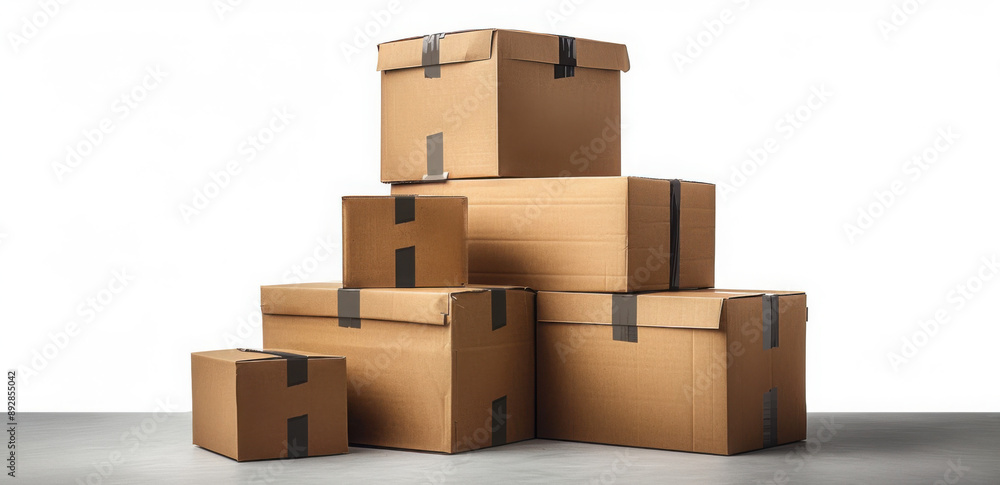 cardboard box warehouse mockup, png file of isolated cutout object with shadow on transparent background.
cardboard box warehouse mockup, png file of isolated cutout object with shadow on transparent background.