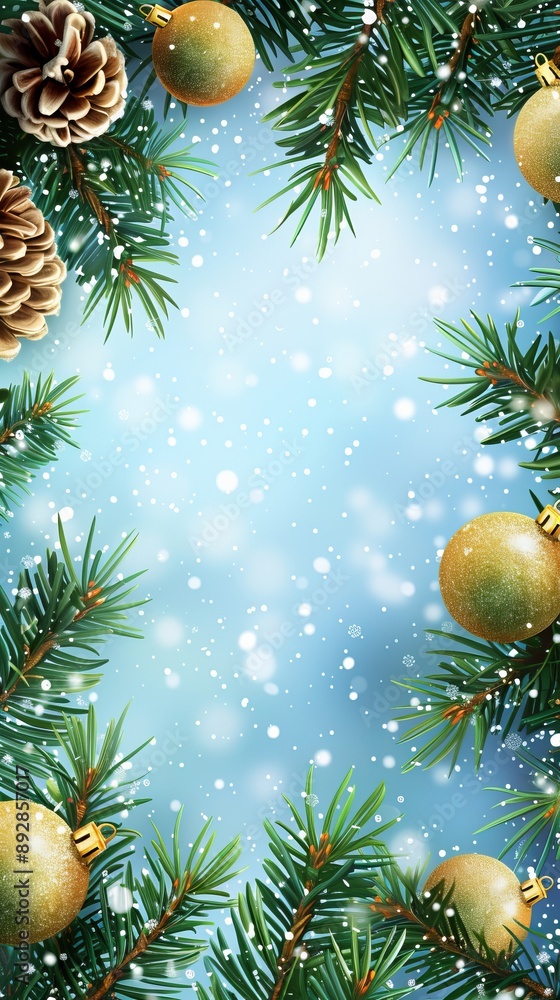 Free photo horizontal christmas banner with fir tree Free photo horizontal christmas banner with fir tree