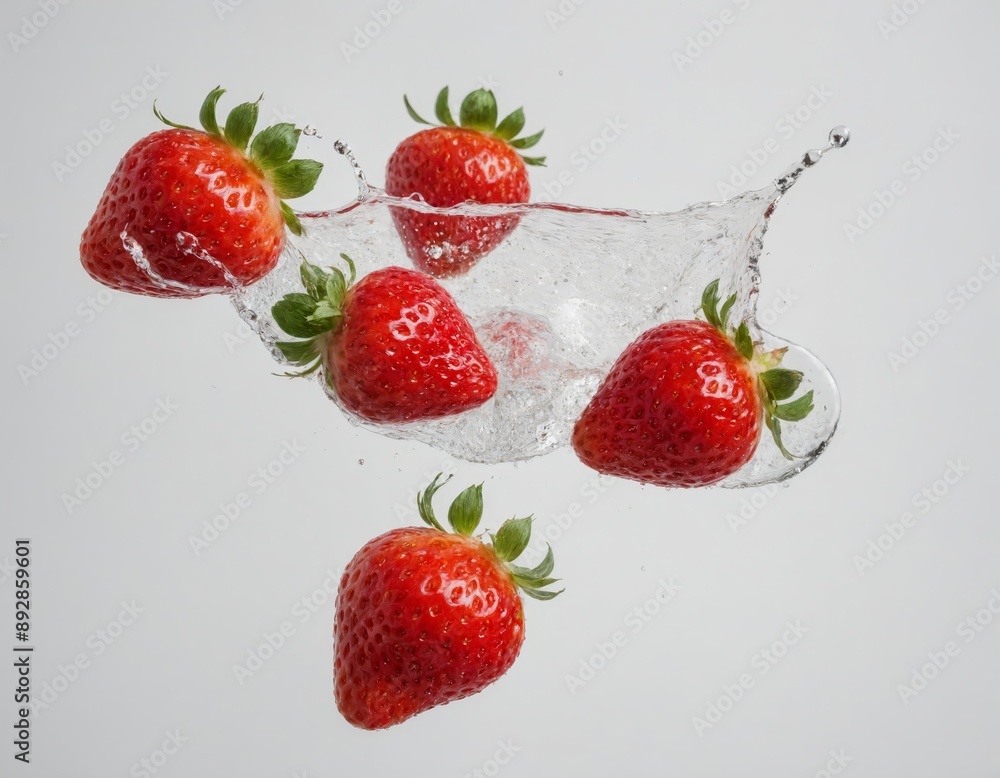 strawberries on white background strawberries on white background
