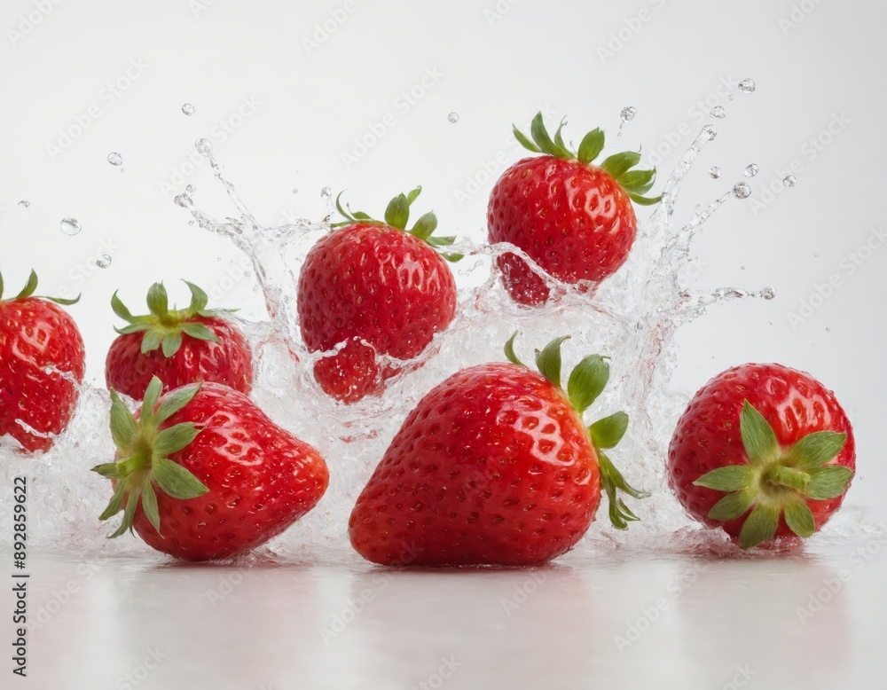 strawberries on white background strawberries on white background