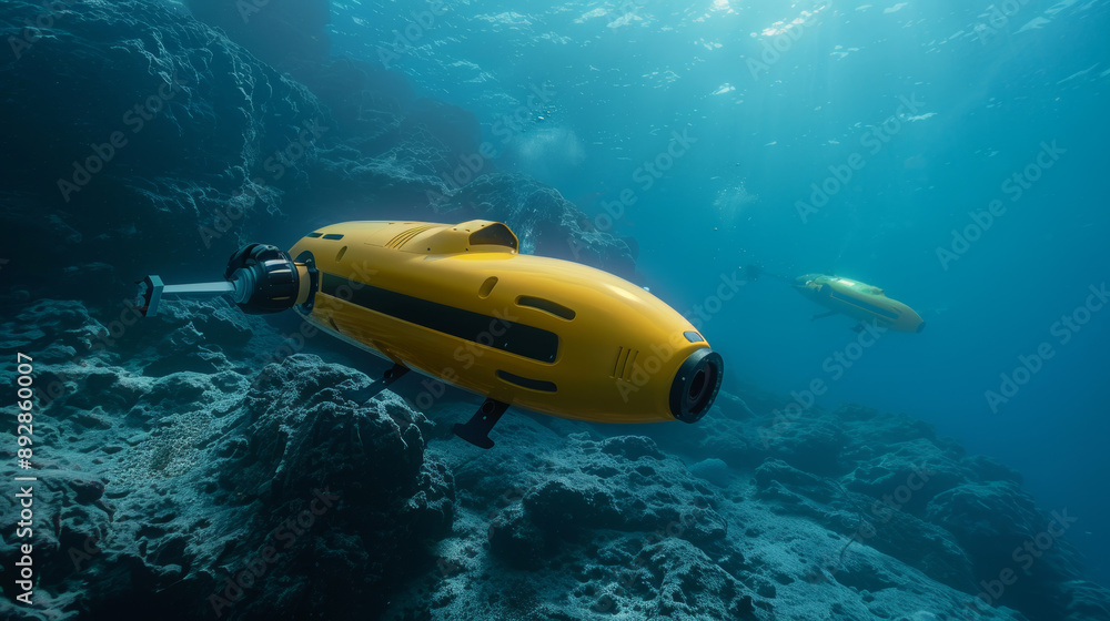 Autonomous underwater drones exploring ocean depths Autonomous underwater drones exploring ocean depths