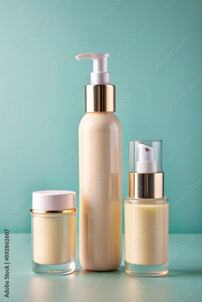 Cosmetic container mockups for branding and packaging presentation Cosmetic container mockups for branding and packaging presentation