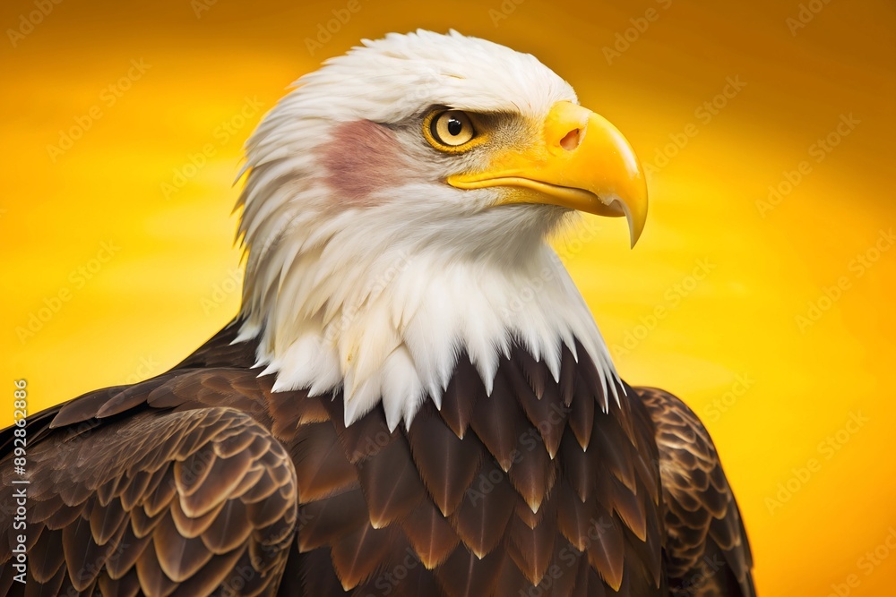 Naklejka premium Close-Up Portrait of a Bald Eagle
