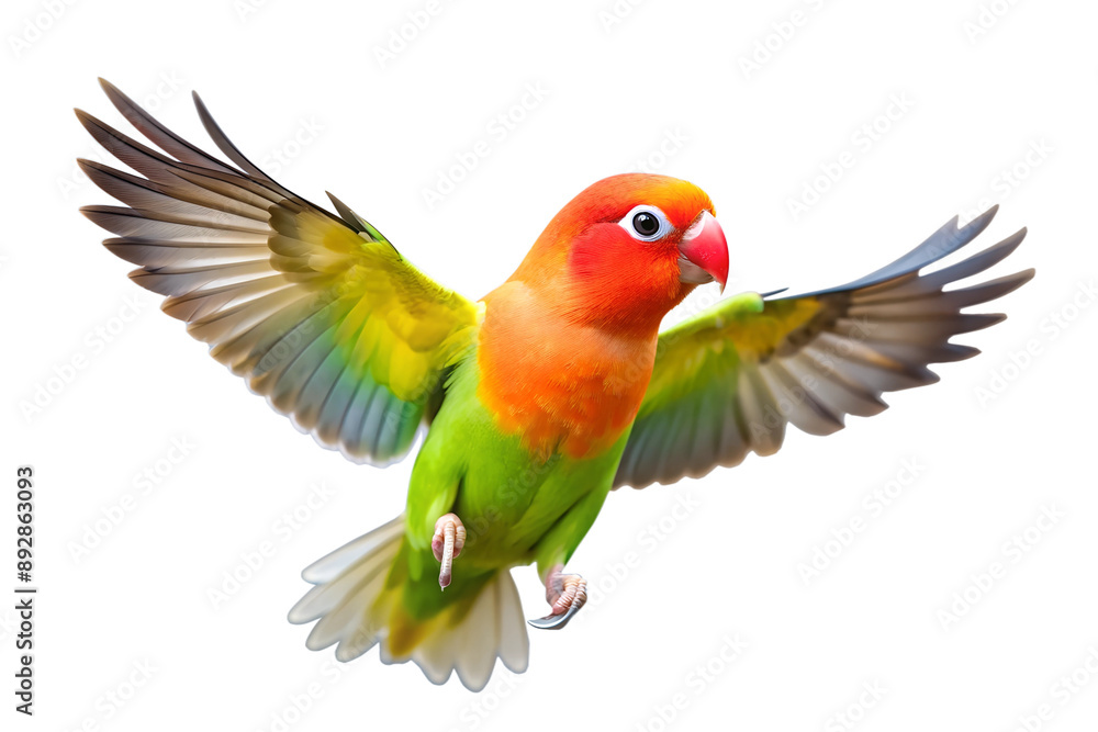 Fototapeta premium A Green And Red Lovebird Posing
