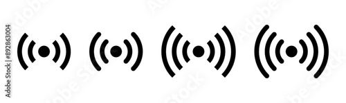Wi-Fi signal icon set