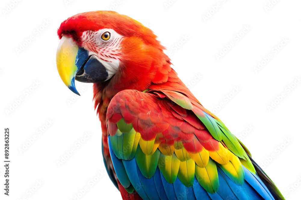 Fototapeta premium Colorful Macaw Parrot Close-Up