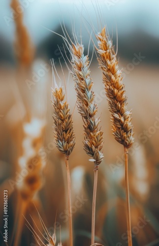 Tall Grass Close Up in Autumn