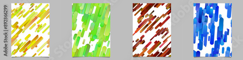 Gradient stripe brochure background collection