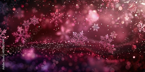 Pink Snowflakes Falling