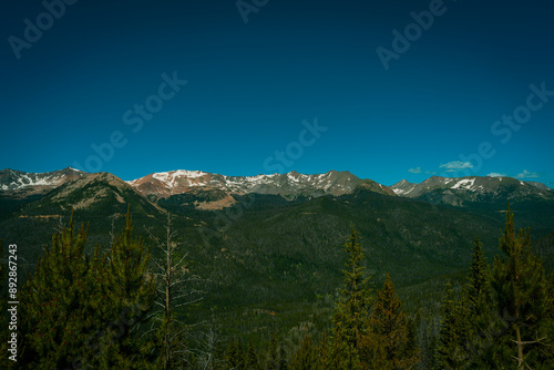 Rocky Mountains Blue Sky