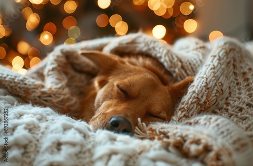 Dog Sleeping Under Blanket