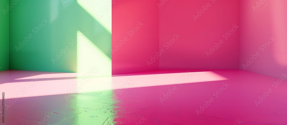 A bright pink backdrop with a solid green color. 32k, full ultra hd, high resolution A bright pink backdrop with a solid green color. 32k, full ultra hd, high resolution
