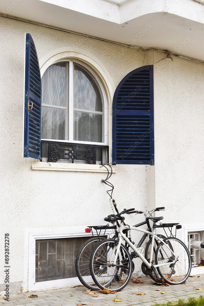 Bicycles near a house. Adalar. Istanbul. Turkey. Bicycles near a house. Adalar. Istanbul. Turkey.