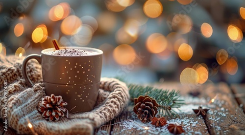 Cozy Winter Drink by Window