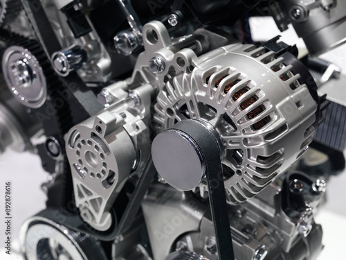 Car alternator and serpentine belt