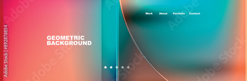 Circle triangle geometric web site page template. Vector Illustration For Wallpaper, Banner, Background, Card, Book Illustration, landing page