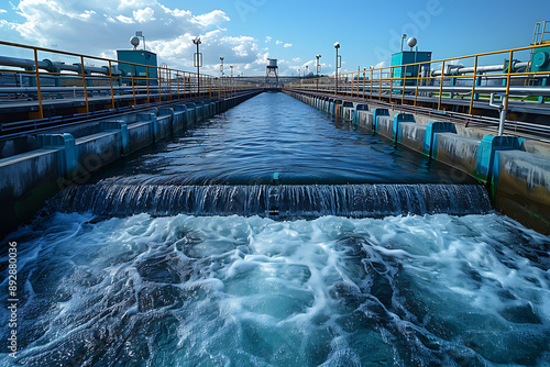 Hydropower plants utilizing flowing water to generate renewable electricity, reducing carbon emissions and supporting sustainable energy © Evhen Pylypchuk