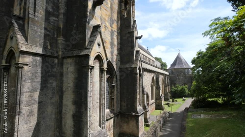 Cardiff, Wales,2024, june,18th, the south wing of Llandaff cathedral