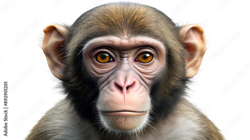 Monkey portrait. PNG Monkey portrait. PNG