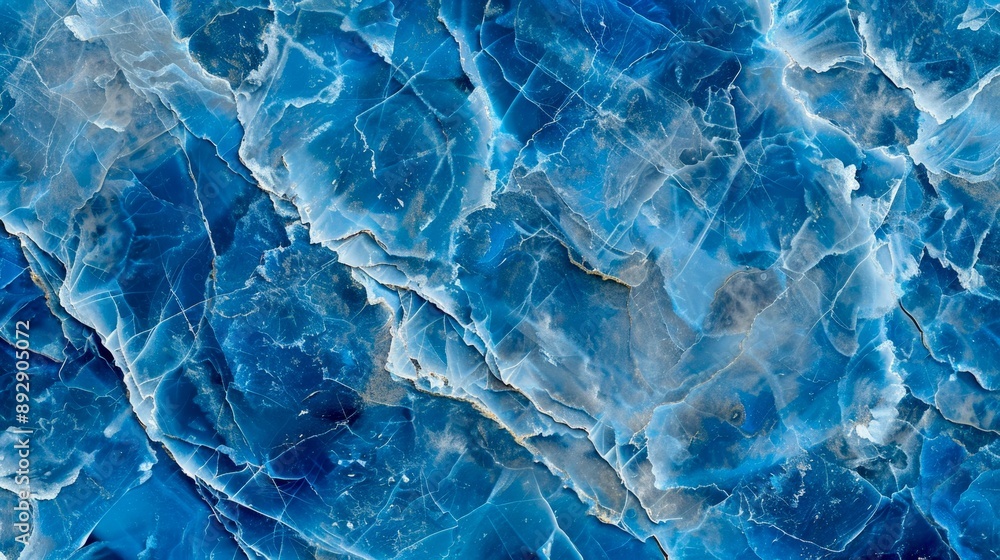 Obraz premium Abstract blue marble texture background, digital artwork for graphic design and print. This image has a unique marbled style, perfect for backgrounds, wallpapers, and fabric prints. AI