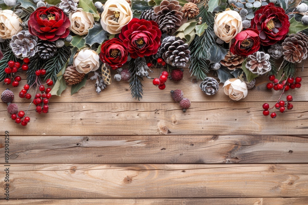 Christmas wooden table holiday background Christmas wooden table holiday background