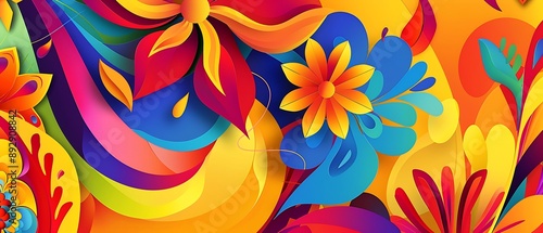 A vibrant abstract design celebrating Hispanic heritage month