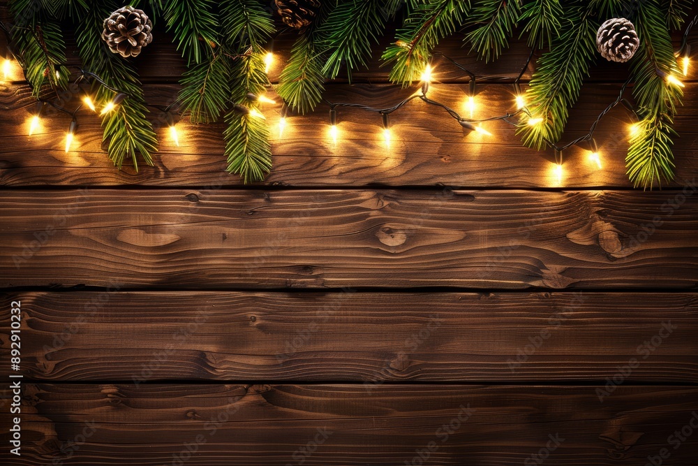 Christmas wooden table holiday background Christmas wooden table holiday background