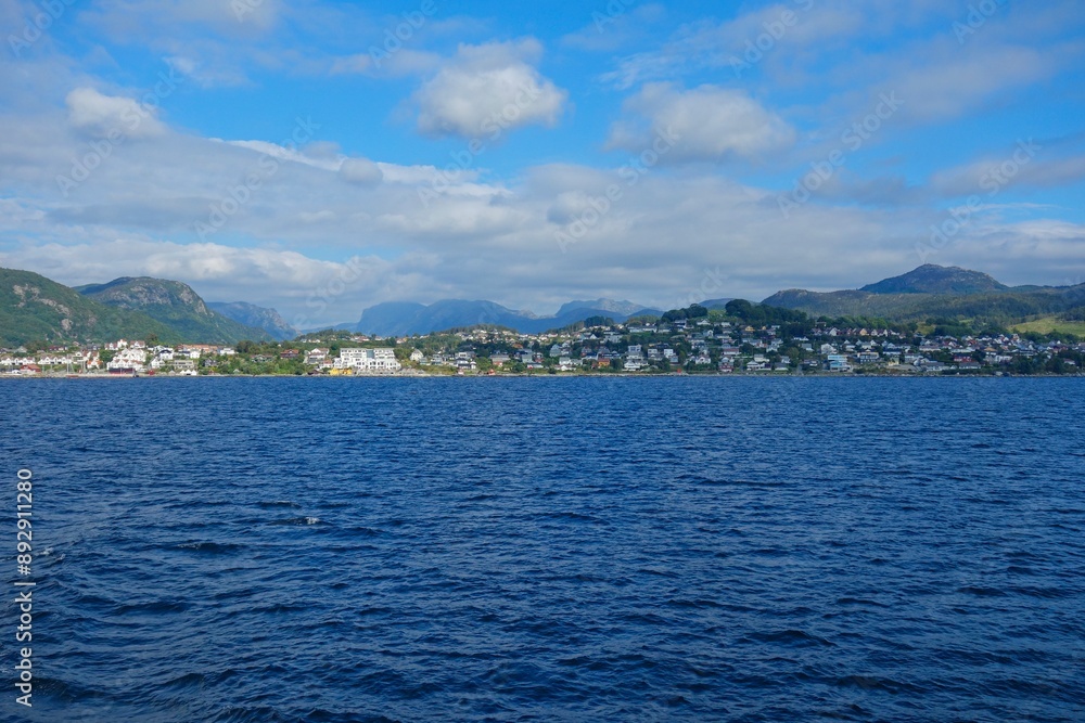 Taking a ferry from the Norweigan city of Stavanger Taking a ferry from the Norweigan city of Stavanger