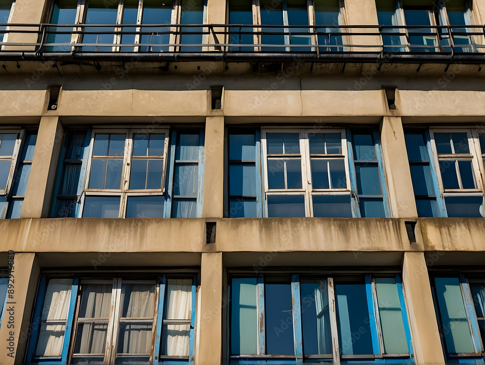 Pattern of apartment building windows and facade Pattern of apartment building windows and facade