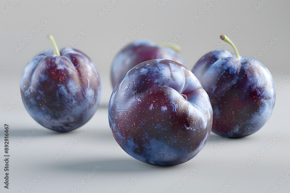 Obraz premium Plum pieces floating