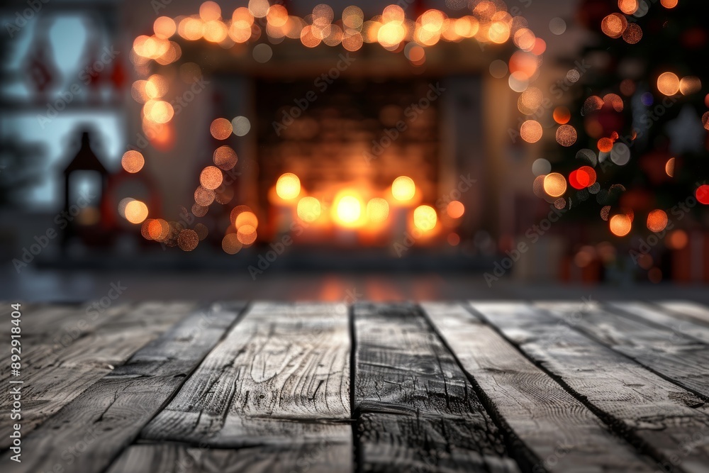 Christmas wooden table holiday background Christmas wooden table holiday background