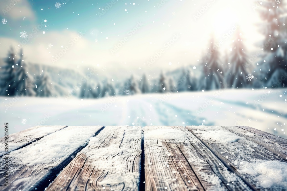 Christmas wooden table holiday background Christmas wooden table holiday background