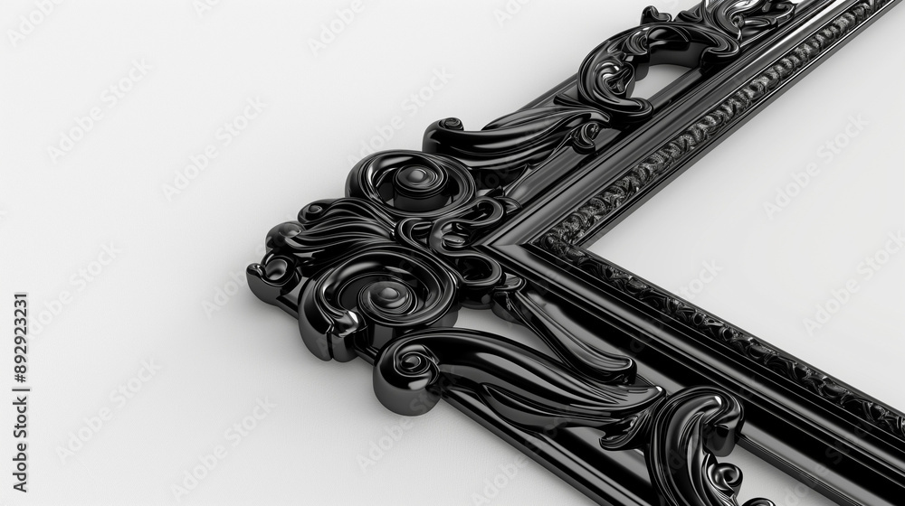 All black ornate picture frame All black ornate picture frame