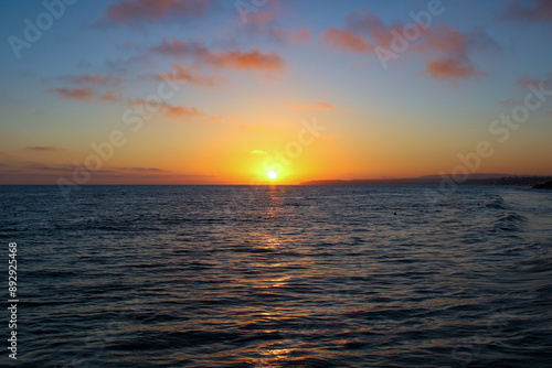 sunset over the ocean