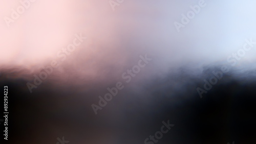 colorful blur fog or smoke on black background.	