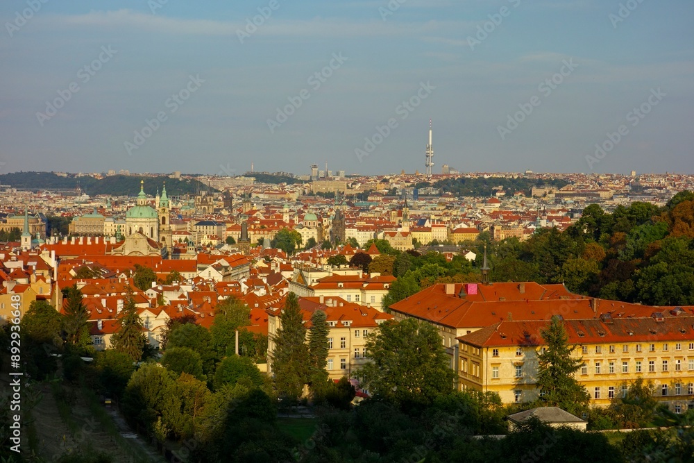 Fototapeta premium Prague, the capital of the Czech Republic, is a rustic Eastern European city on the banks of the Vltava River