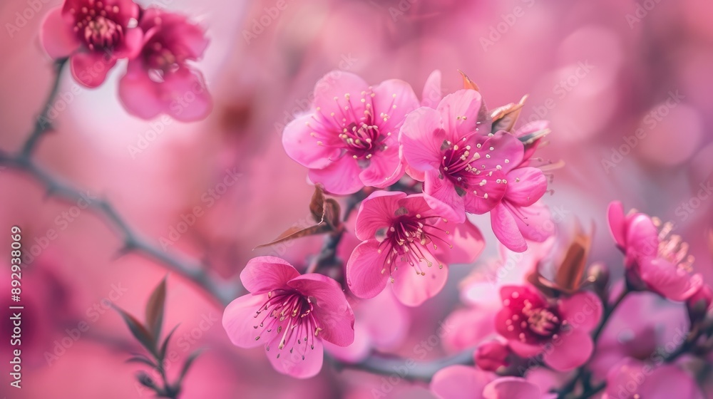 Obraz premium Close-up of pink blooms