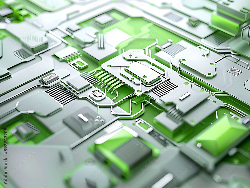 Sophisticated Abstract Silver and Green Technology Background with IoT Device Elements for Advanced Communication and Innovation Themes Sophisticated Abstract Silver and Green Technology Background with IoT Device Elements for Advanced Communication and Innovation Themes